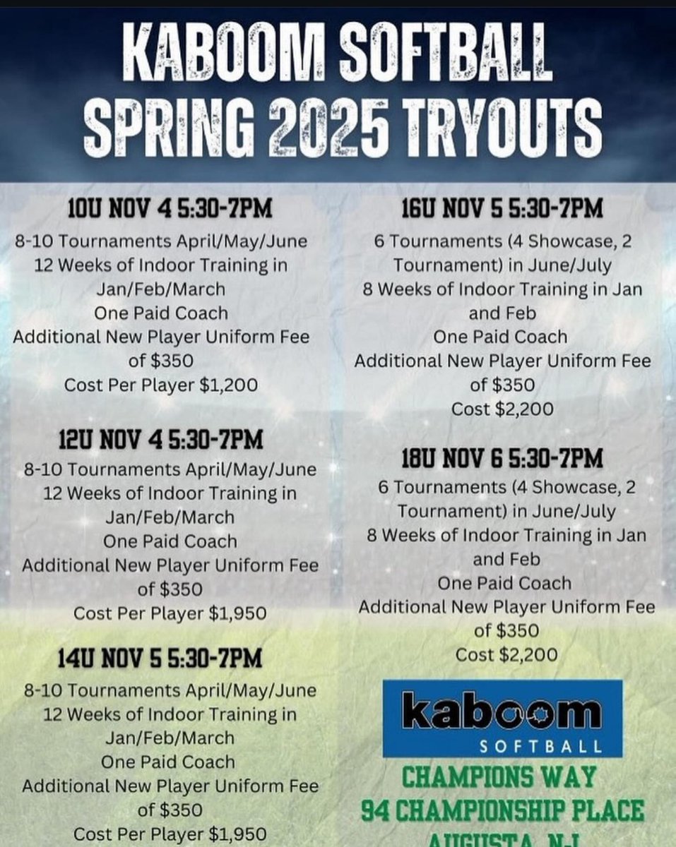 Kaboom Softball tweet media