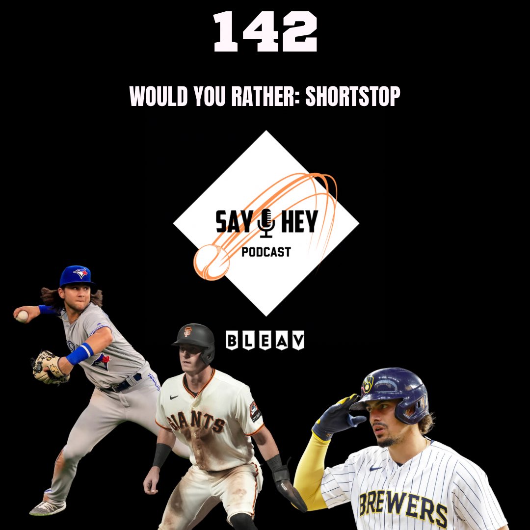 ⚾️NEW EPISODE⚾️

•Would You Rather: Shortstop

<a href="/SayHeyPodcast/">Say Hey Podcast</a> <a href="/SayHeyRob/">Robbie Lewis</a> <a href="/BleavNetwork/">Bleav</a> <a href="/SFGiants/">SFGiants</a> 

🍎 Pods: podcasts.apple.com/us/podcast/say…

Other Pods: beacons.ai/sayheypodcast

#sfgiants  #NothingLikeIt  #MLB