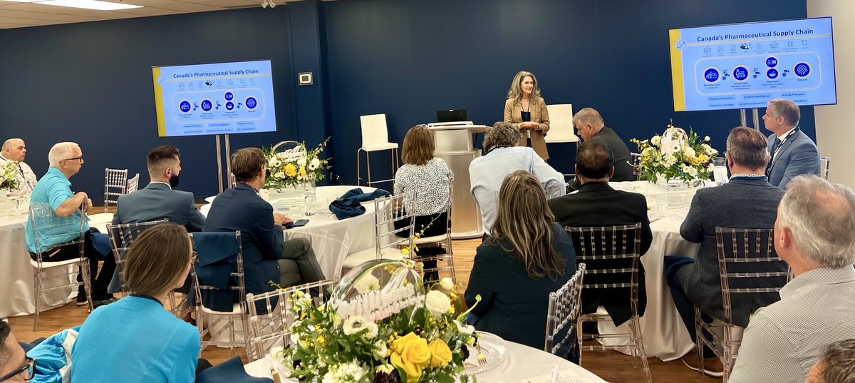 Our thanks to CAPDM member Williams Pharmalogistics for inviting <a href="/Berg_Angelique/">Angelique Berg</a>, President &amp; CEO, to share insights on the #pharmaceutical #supplychain at their recent event. Challenges and opportunities in ensuring medication access for Canadians were discussed. #Healthcare