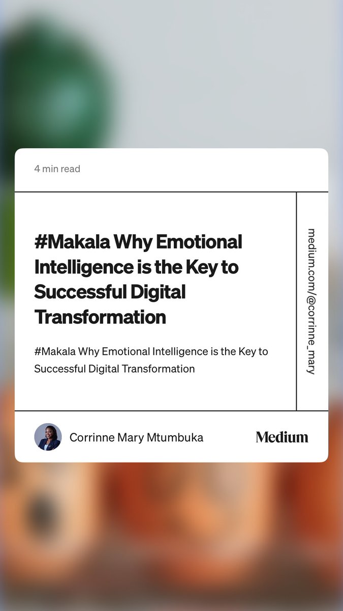 “It’s not a faith in technology, it’s faith in people.” – Steve Jobs

In my latest article, I explore how emotional intelligence is the real key to successful #DigitalTransformation. Leaders who prioritize empathy &amp; collaboration drive lasting change. medium.com/@corrinne_mary…