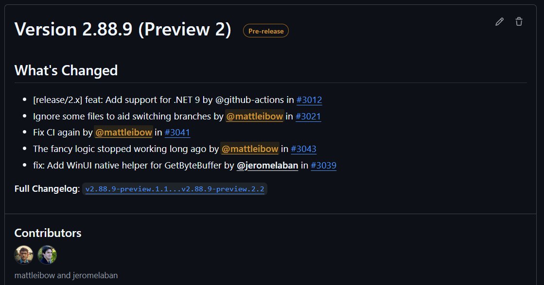 Releases! After a bit tool long of a delay (due to the entire SkiaSharp team having babies born) ;) we managed to push out some cool new releases with some fixes and features! WASDK and .NET 9 things! 
v2: github.com/mono/SkiaSharp…
v3: github.com/mono/SkiaSharp…