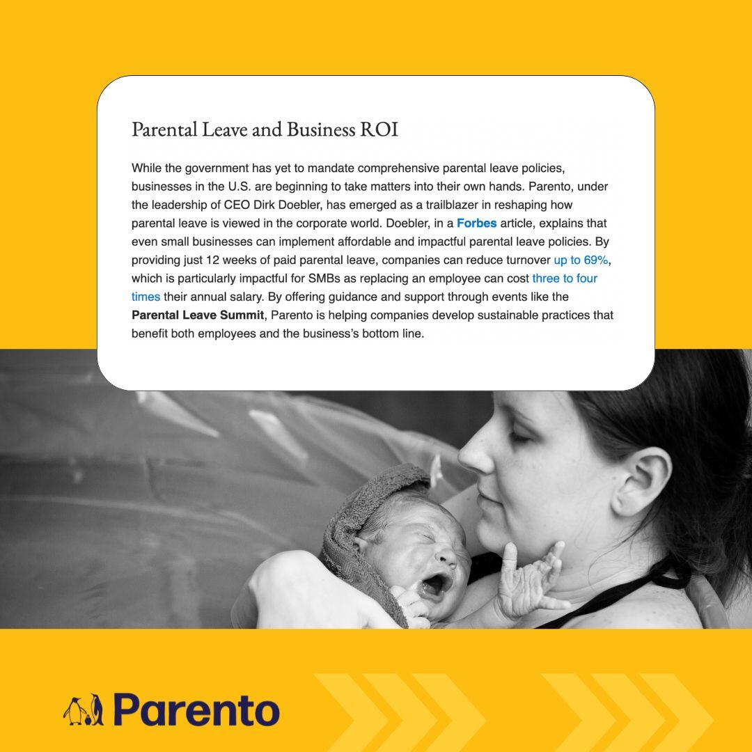 Parento | Paid Parental Leave (@parento_leave) on Twitter photo "The time has come for the U.S. to confront its gaps in parental leave offerings and the benefits of catching up."
Thank you <a href="/Kelly_Reci/">Kelly's Thoughts On Things</a> for spotlighting the work we're doing to make paid parental leave a reality for every workplace.
hubs.li/Q02TltQ10 "The time has come for the U.S. to confront its gaps in parental leave offerings and the benefits of catching up."
Thank you <a href="/Kelly_Reci/">Kelly's Thoughts On Things</a> for spotlighting the work we're doing to make paid parental leave a reality for every workplace.
hubs.li/Q02TltQ10