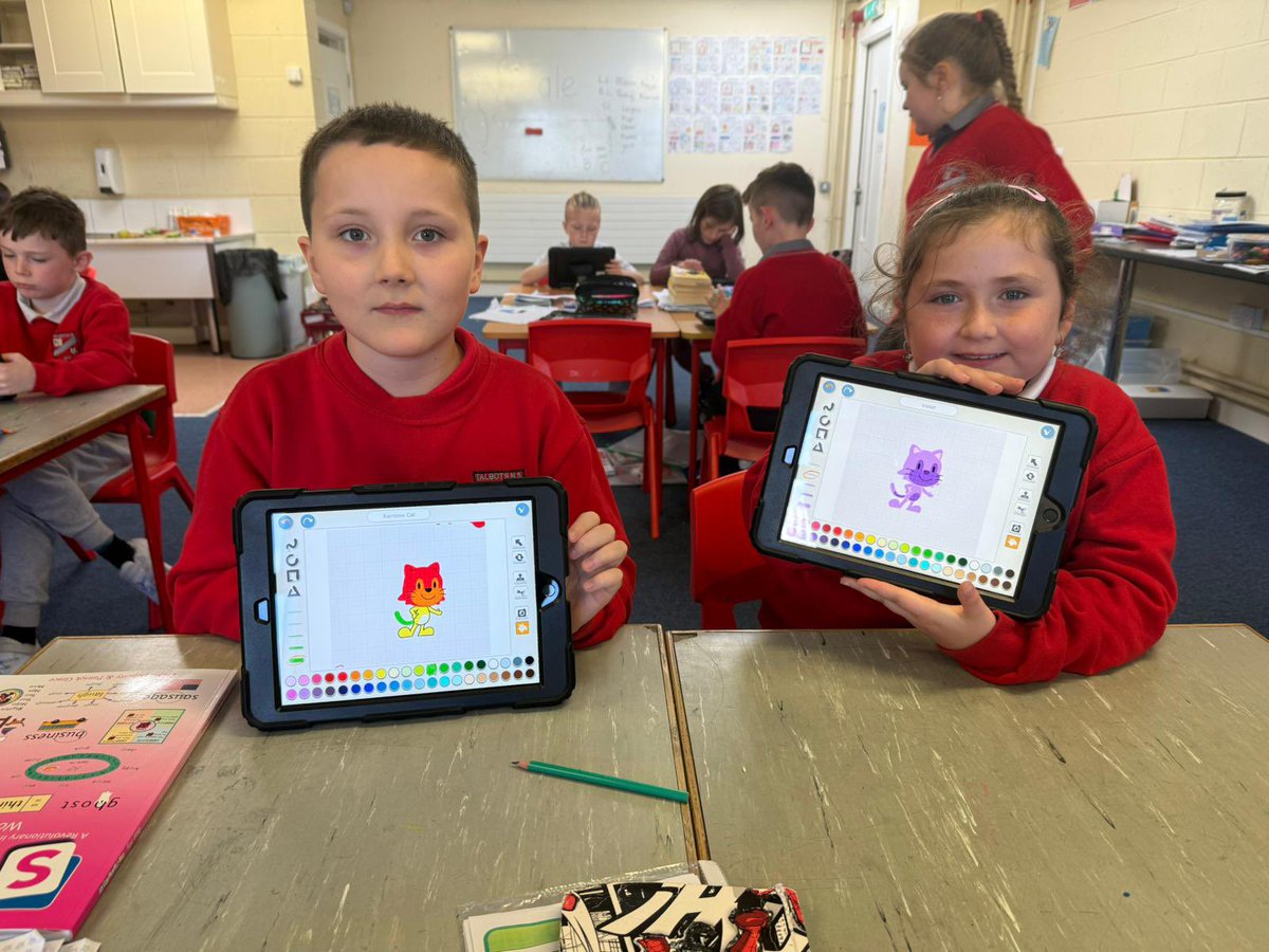 TalbotSenior's tweet image. Lots of fun in Ms Malone’s 3rd Class using @ScratchJr on our iPads as part of @CodeWeekEU @CodeWeekIRL !
🧑🏻💻
