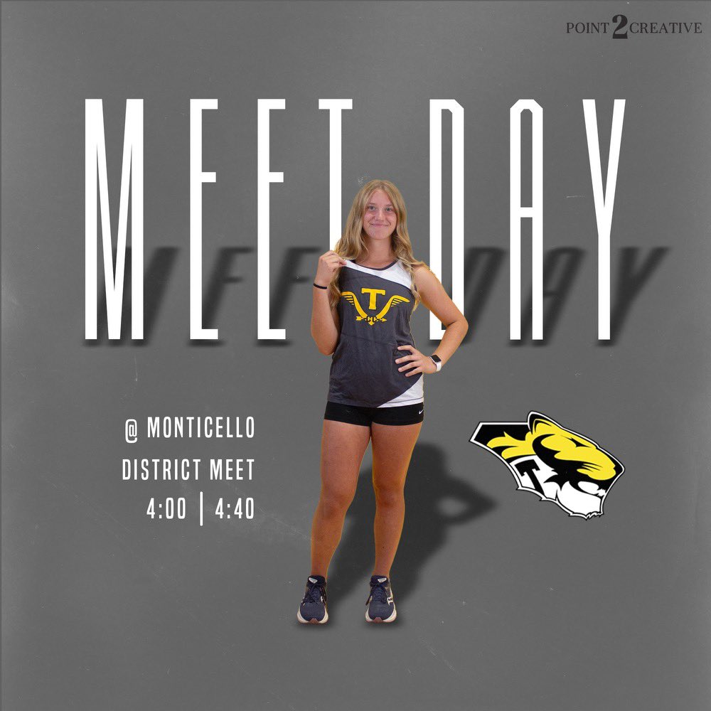 MEET DAY!!! Today the Tigers travel to Monticello to compete in the State Qualifier Meet!  The top 3 teams and the top 15 individuals are in for the State Meet.  You can follow us live at 4:00 (girls) and 4:40 (boys) at the following link…

athletic.net/CrossCountry/m…