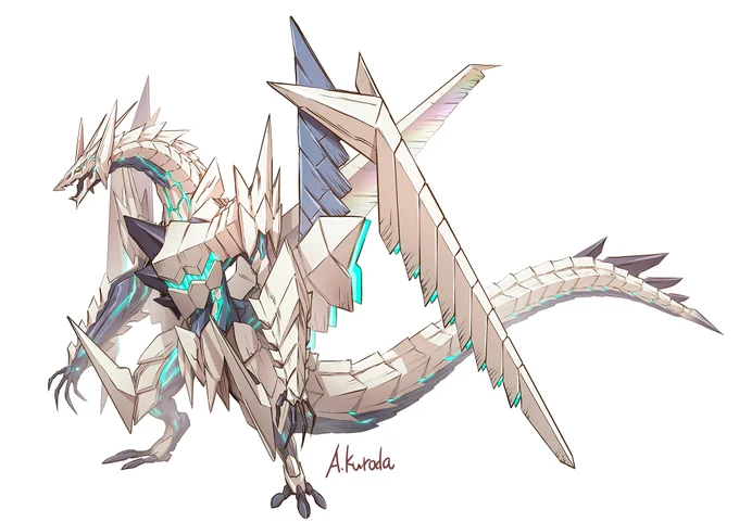 skebにて「銀色のドラゴン(目は金色)」というご依頼で描かせていただきました!某モビルスーツがほんのり?入ってるのは気のせいです、たぶん#skeb 
