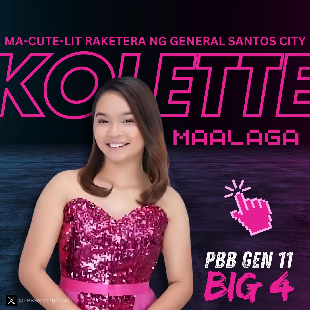 Ang 𝗠𝗮𝗖𝘂𝘁𝗲𝗟𝗶𝘁 𝗥𝗮𝗸𝗲𝘁𝗲𝗿𝗮 ng General Santos City na ba ang magiging le𝗚𝗘𝗡dary Big Winner?    

#PBBGen11Kolette