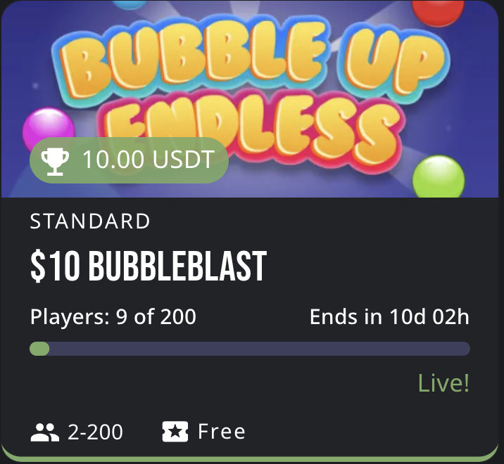 🏆 Bubble Up Endless High Score Tournament is LIVE!

$10 BubbleBlast Prize Pool - Top 10 Scores Win $1 Each!
🎮 FREE ENTRY
🔁 Unlimited Attempts to climb the leaderboard!

Play now on PC or mobile: okletsplay.com/?tournamentId=…

Get your game on and claim your spot! 🚀