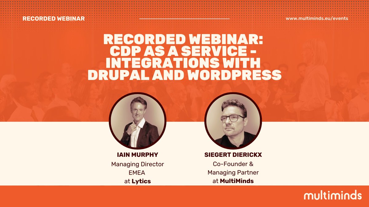 Did you miss our recent #webinar on how to personalise your content on a #Drupal or #WordPress site with our #CDP as a Service (CDPaaS)? Don't worry, we've got you covered! The recording of this game-changing webinar is now available on our website: multiminds.eu/events/webinar…
