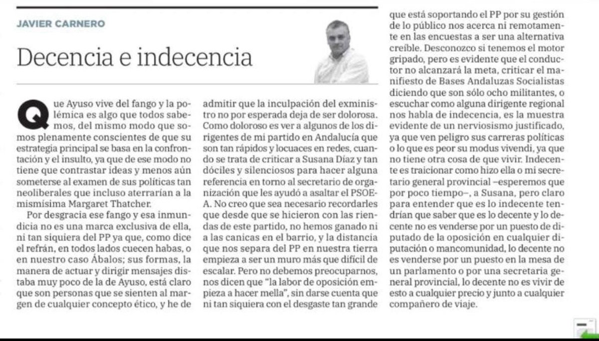 SusanaDiaz_info's tweet photo. @Jcarnerosierra lo cuenta de forma que hasta, incluso, quien tenga problemas de compresión lectora lo va a pillar a la primera. 
Vía @DiarioSUR https://t.co/PNeKSjxm2j