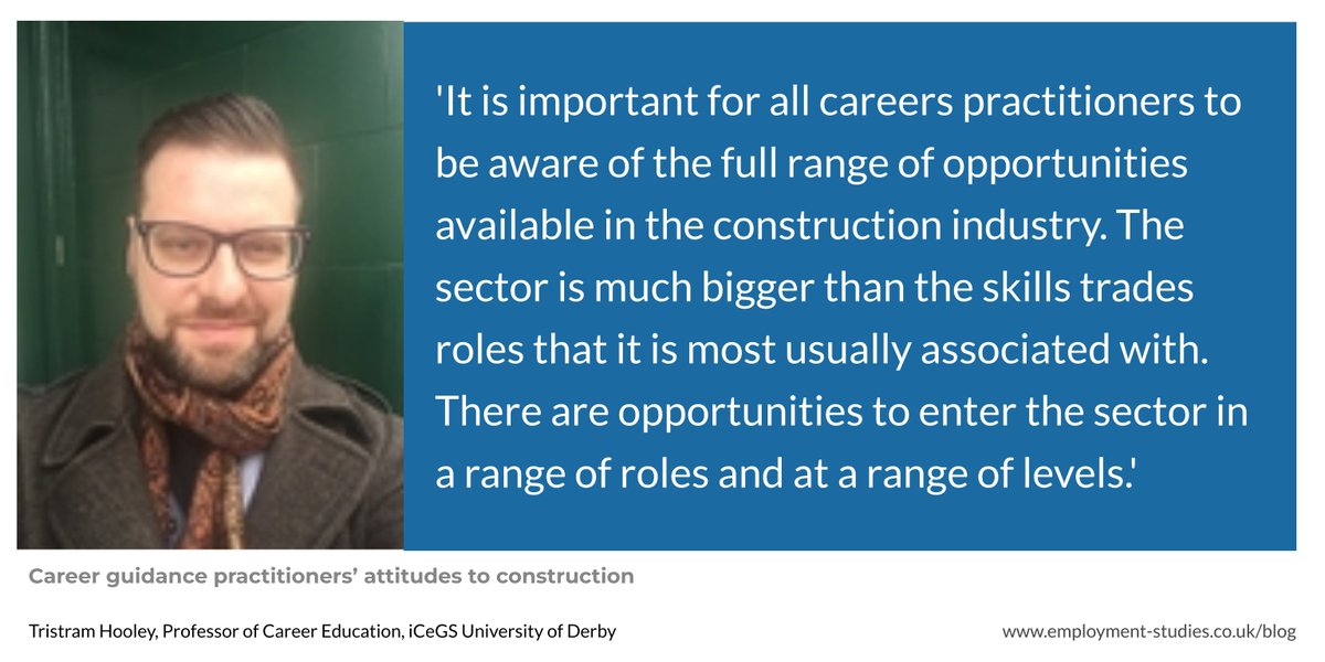 Tristram Hooley reflects on research around career guidance practitioners’ attitudes to construction &amp; explores implications for careers practice. Read: bit.ly/4fkbUPv  CGPs! Please help by taking part in this year's survey: bit.ly/40gP8DH <a href="/CITB_UK/">CITB</a> <a href="/pigironjoe/">Tristram Hooley</a>