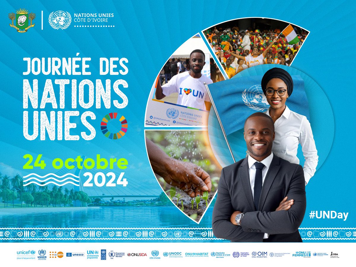 ONU_CIV's tweet photo. Partout en #CIV, nos agences aident à :
🇺🇳 éduquer les enfants
🇺🇳 améliorer la santé
🇺🇳 nourrir les plus vulnérables
🇺🇳 lutter contre la crise climatique
🇺🇳 autonomiser femmes &amp; jeunes
🇺🇳 renforcer la gouvernance 
&amp; bien ➕

Ce 24 oct., célébrons la #JourneeDesNationsUnies
#UNDay https://t.co/JGkJ4KHqI4