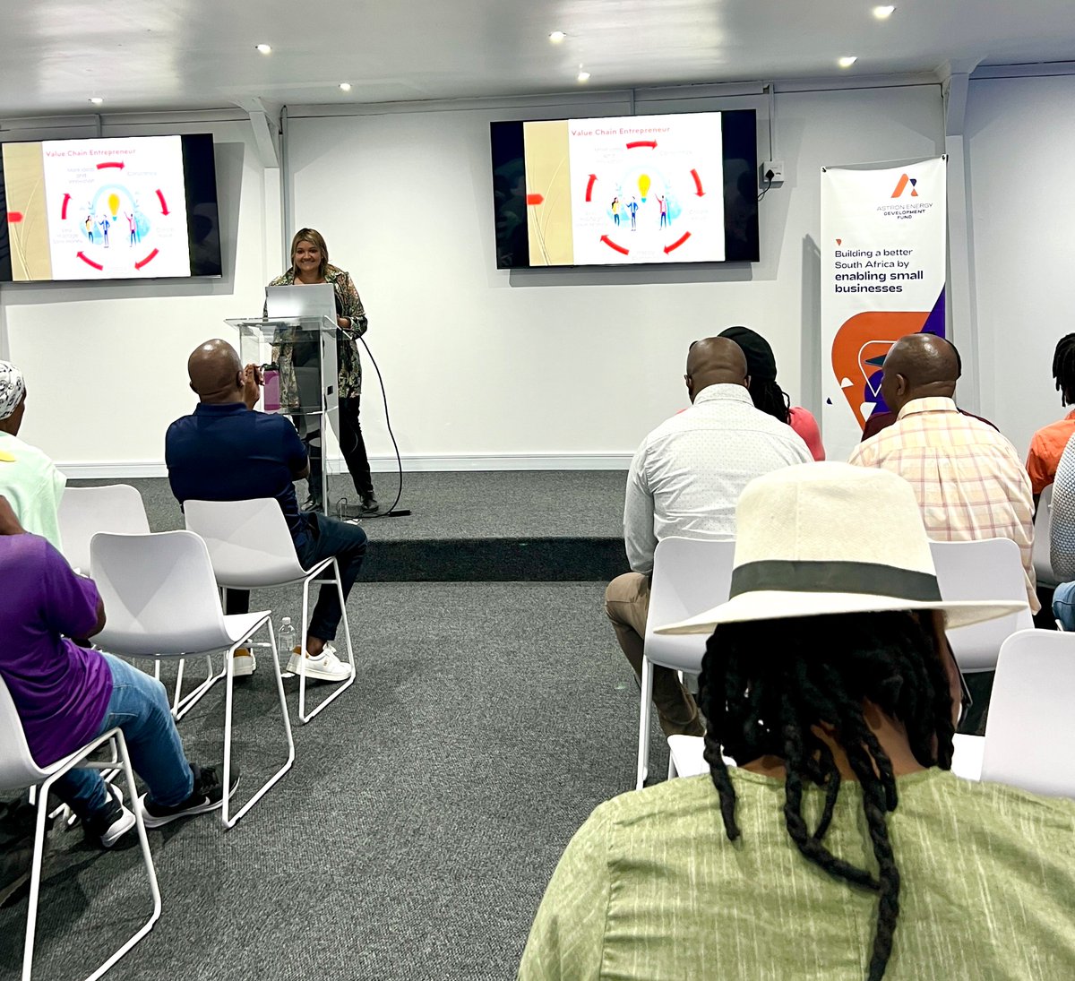 SiluloUluthoF's tweet image. Kicking off Bootcamp 8 with our first speaker, Lee-Anne Pereira! 🚀 

#SiluloFoundation #Bootcamp8 #AEDF #EmpowerDunoon #TownshipEntrepreneurship #BusinessOperations