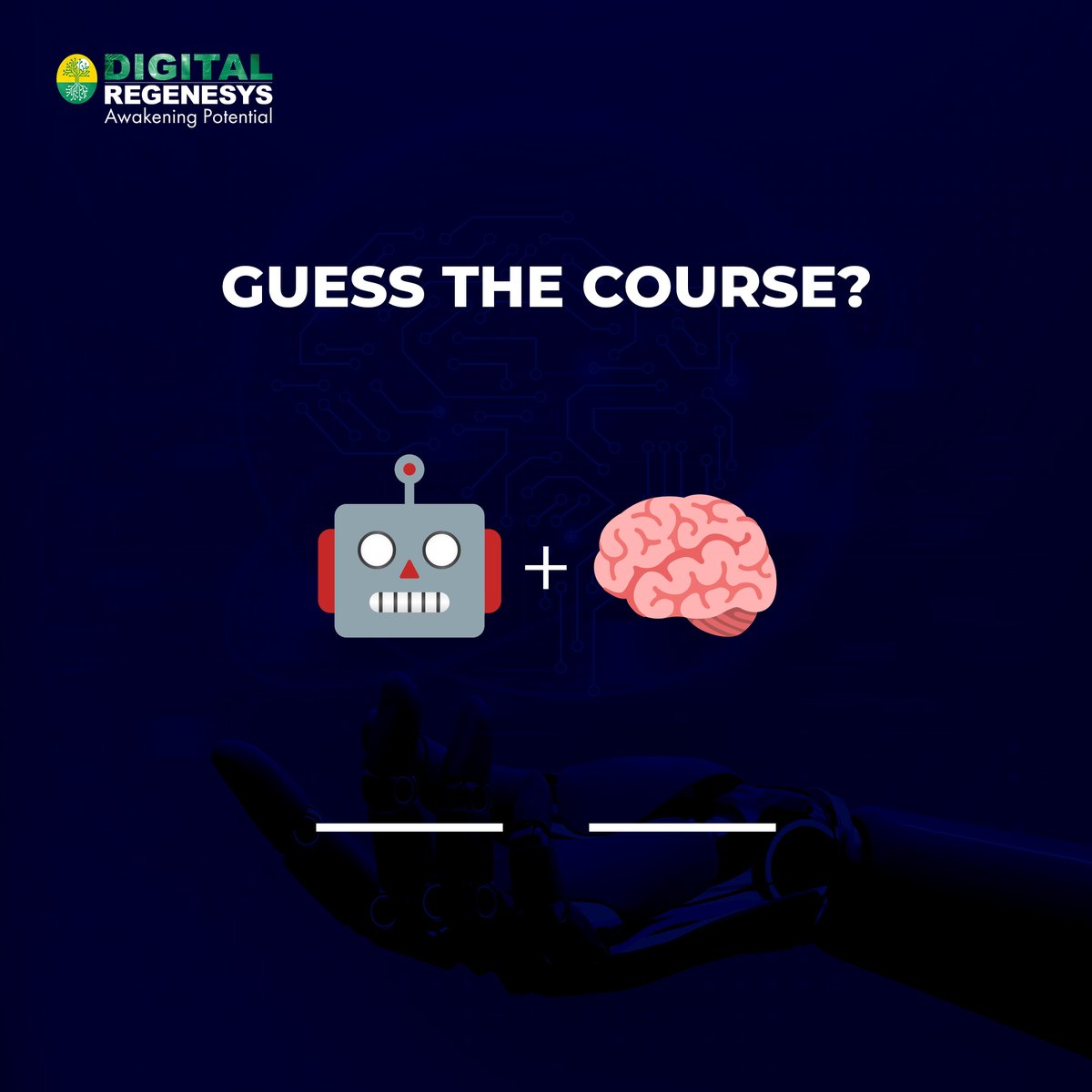 DigiRegenesys's tweet image. Guess the course and comment down below.

#Digitalregenesys #Guessthecourse #Digitaleducation #Digitallearning