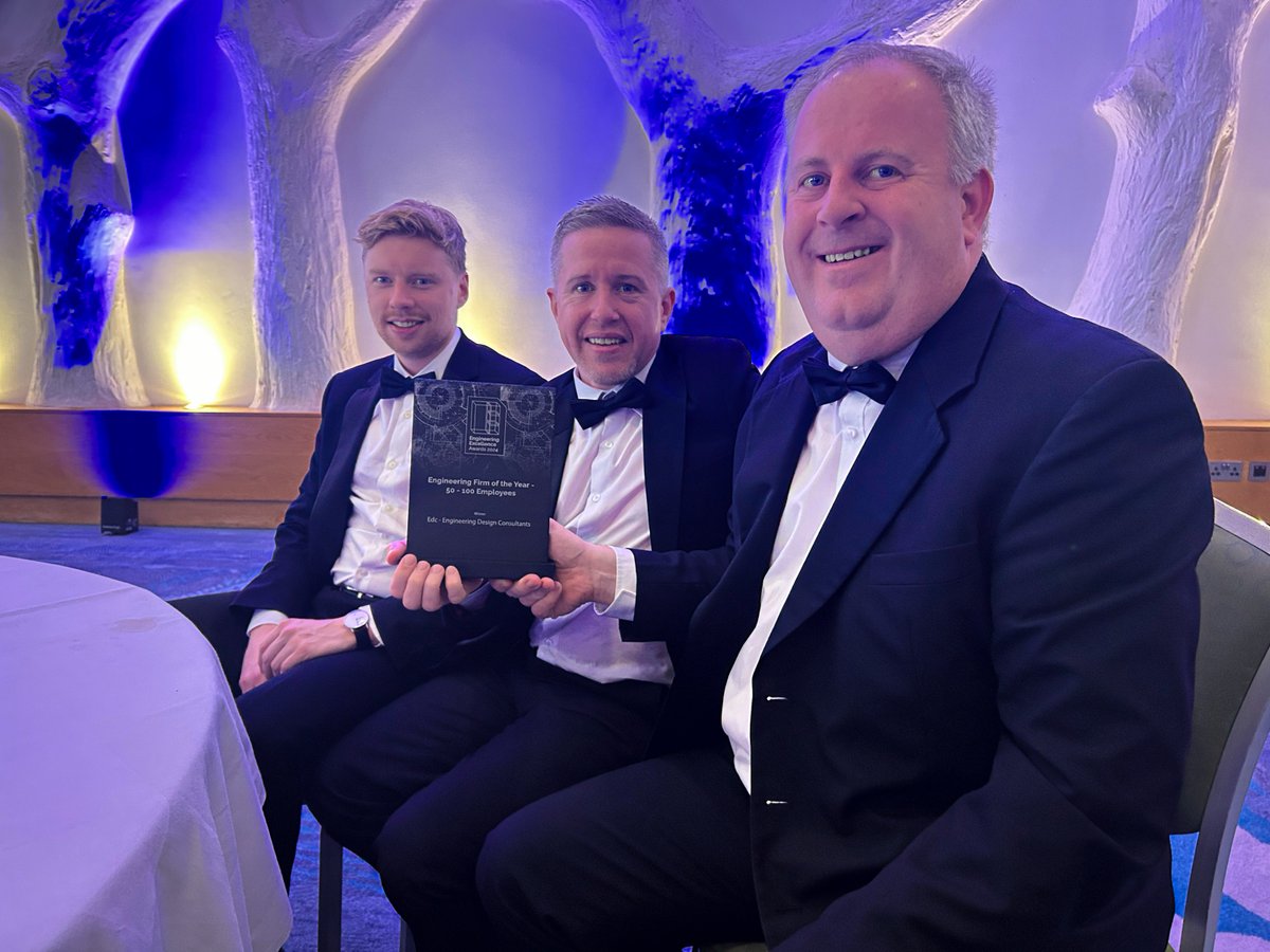We are excited to announce that we have been named Engineering Firm of the Year (50-100 Employees) at the <a href="/eexawards/">Engineering Excellence Awards</a>, held last night at the Crowne Plaza, Santry, Dublin!

Representing EDC (l-r): Peter Donnelly, Gareth Murphy, and Richard O'Farrell.

#EDC #Awards
