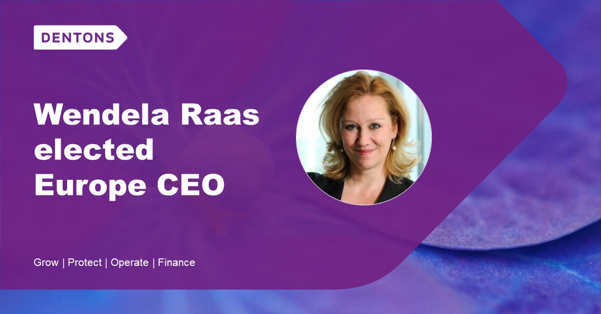 Congratulations to Wendela Raas, who has been elected Europe Chief Executive Officer at Dentons, effective November 1, 2024.  dentons.com/en/about-dento…
