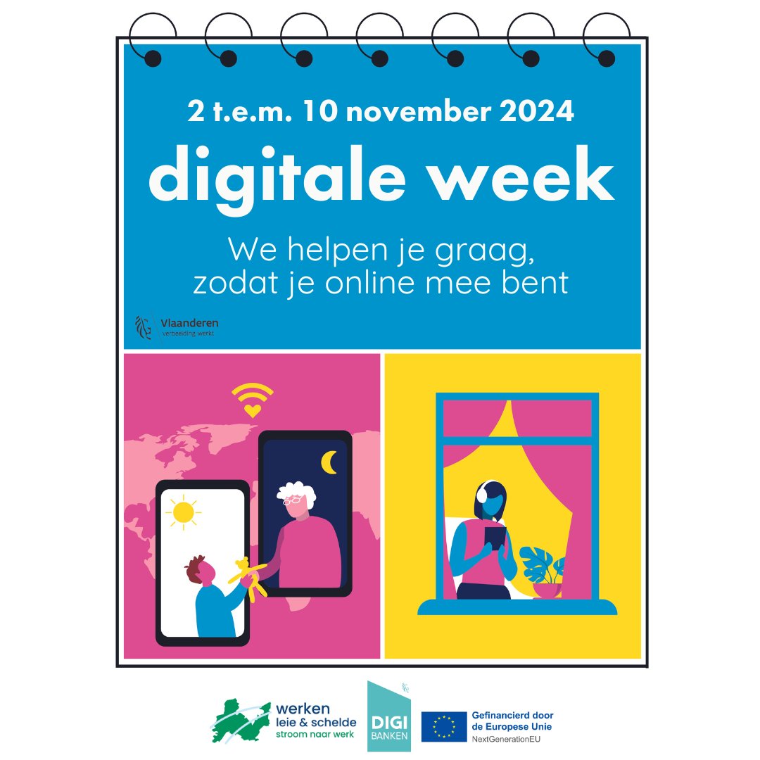 StadDeinze's tweet photo. 🚄Van 2 tot en met 10 november raast de digitale trein door Deinze, en jij kunt instappen.

💻Tijdens de Digitale Week kan iedereen zijn digitale vaardigheden verbeteren of plezier beleven met digitale activiteiten.

👀Ontdek het programma in D17 of via https://t.co/NCDXqq7Z0k https://t.co/fm3wTaOxOg