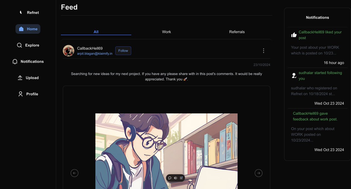 arpit_blagan's tweet image. Hey everyone,Just want to share my new project called Refnet.
Initially deployed it on AWS, but then realized it wasn’t the right time to invest in AWS .
Code: github.com/ArpitBlagan/re…
Live Link: refnet-sepia.vercel.app
@kirat_tw 
Would love to hear your thoughts!