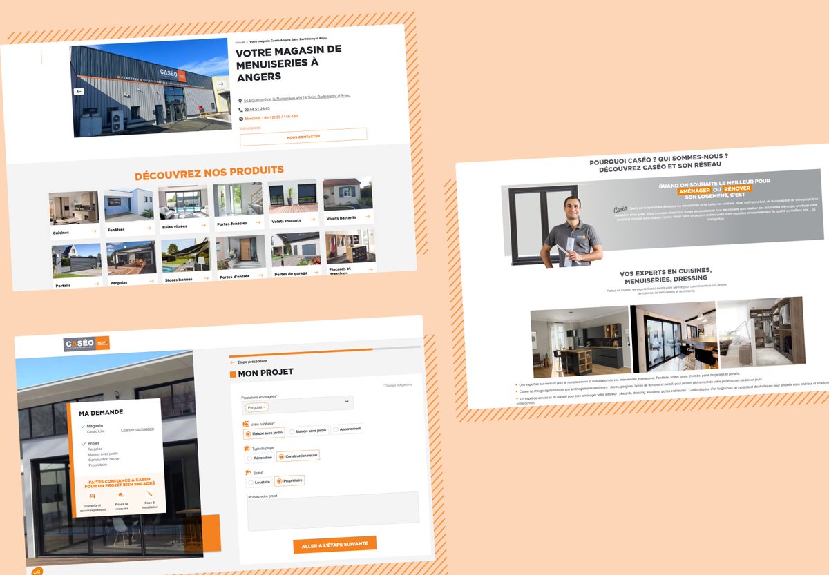 Une collaboration de plus de 7 ans avec Caséo... 🙌

Spécialiste des menuiseries et cuisines sur-mesure pour tous les projets de rénovation 📐

Pendant que nous les laissons faire la refonte des maisons de leurs clients, nous avons travaillé sur la refonte de leur site 👀