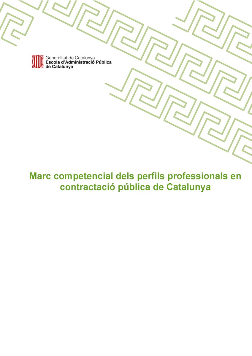 🆕Publicat el Marc competencial dels perfils professionals en #contractaciópública de Catalunya, en col·laboració amb <a href="/eapccat/">EAPC</a> 💼

ℹ tuit.cat/k5Rc4