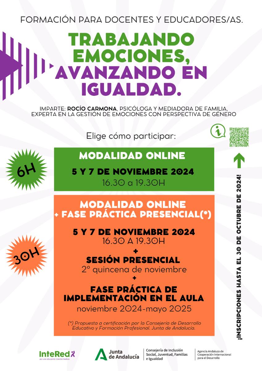 CAONGD (@caongd) on Twitter photo 🎓 FORMACIÓN: Trabajando emociones, avanzando en igualdad, de <a href="/InteRed_ong/">✳️ Fundación InteRed</a>
📅 5 y 7 de noviembre de 2024 + fase práctica presencial (inscripciones hasta el 30 de octubre)
ℹ️ MÁS INFO: caongd.org/curso/trabajan… 🎓 FORMACIÓN: Trabajando emociones, avanzando en igualdad, de <a href="/InteRed_ong/">✳️ Fundación InteRed</a>
📅 5 y 7 de noviembre de 2024 + fase práctica presencial (inscripciones hasta el 30 de octubre)
ℹ️ MÁS INFO: caongd.org/curso/trabajan…