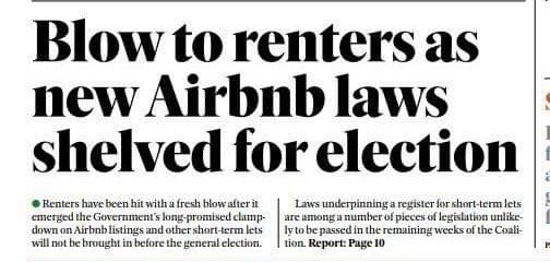 ISCF welcomes the government decision to postpone short term rental legislation with clear  data. Essential  as self catering supports many SME family businesses in rural Ireland.  In talks with industry leaders a balanced &amp; proportionate control.