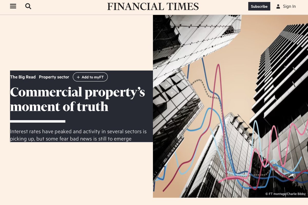Commercial property’s moment of truth
“The beauty of our industry is that it is so opaque and inconsistent,”
ft.com/content/1a78d9…