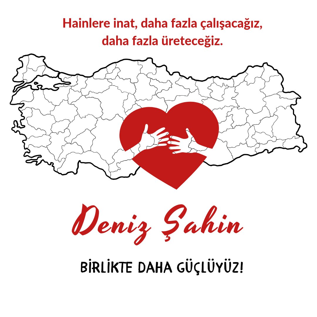 “Hainlere inat, daha fazla çalışacağız, daha fazla üreteceğiz” 🇹🇷 

TUSAŞ'a düzenlenen hain terör saldırısında hayatını kaybeden şehitlerimize Allah’tan rahmet, yaralı vatandaşlarımıza acil şifalar diliyorum. 

Milletimizin başı sağ olsun.. 🇹🇷
#tusaş #TeröreKarşıBirlik #Türkiye