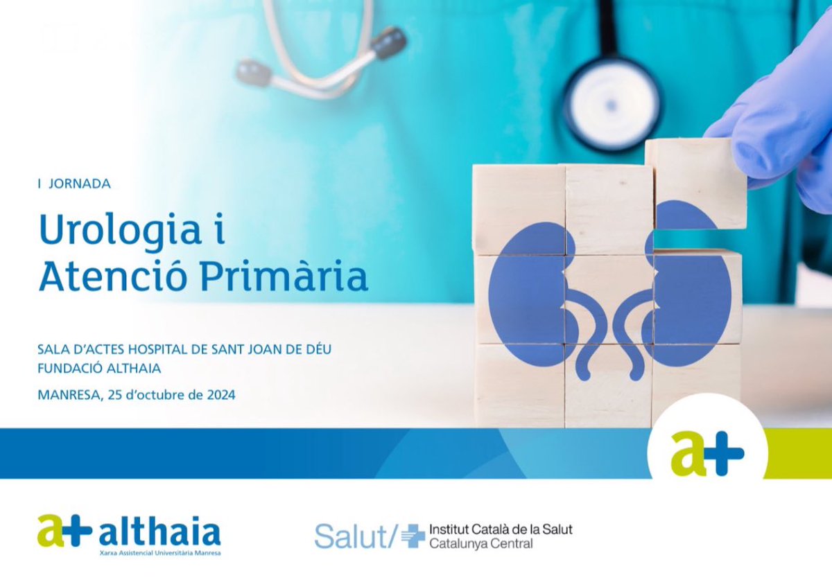 Urologia Althaia (@uroalthaia) on Twitter photo Demà tindrem l’ocasió de realitzar la Primera Jornada d’Urologia i Atenció Primaria 🤝! Us hi esperem! <a href="/althaiamanresa/">Fundació Althaia</a> <a href="/icscatcentral/">ICS Catalunya Central</a> #urosome #medfam #TogetherStronger #formacio Demà tindrem l’ocasió de realitzar la Primera Jornada d’Urologia i Atenció Primaria 🤝! Us hi esperem! <a href="/althaiamanresa/">Fundació Althaia</a> <a href="/icscatcentral/">ICS Catalunya Central</a> #urosome #medfam #TogetherStronger #formacio