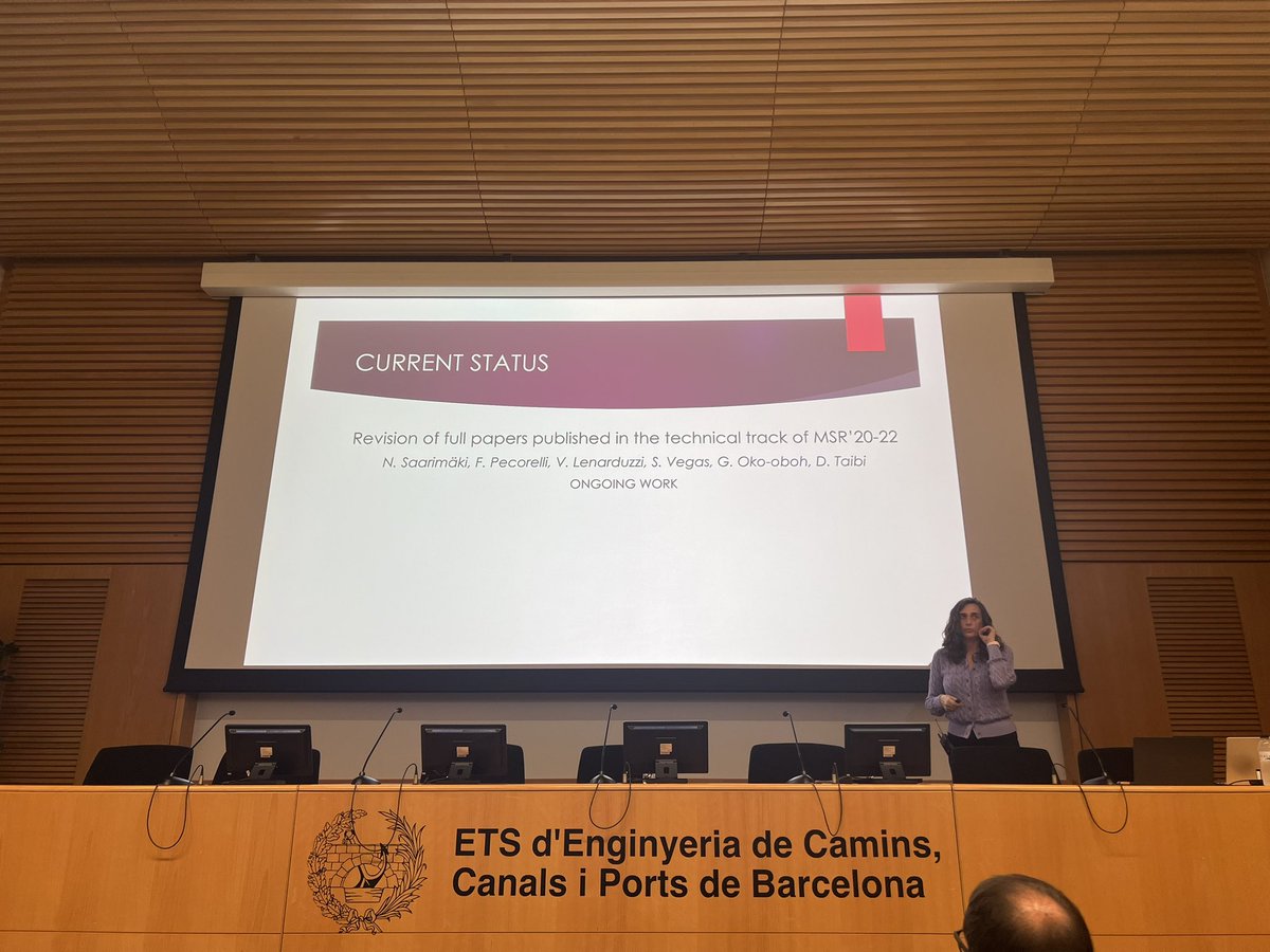 vale_lenarduzzi's tweet image. When the work of your first Ph.D @NyytiSaarimaki is mentioned by @sira_vegas who inspired your carrier @ESEM_conf #esem24 @davidetaibi @UniOulu @m3sOulu @uni_lu @ISERNCommunity