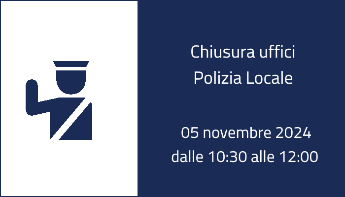 TrevignanoTV's tweet photo. Si  avvisa la cittadinanza che il giorno 5 Novembre 2024 l'ufficio di  Polizia Locale rimane chiuso causa corso di aggiornamento.
Il giorno di  ricevimento viene anticipato al 4 Novembre 2024 dalle ore 10:30 alle ore  12:00 https://t.co/7vHZt6GdJ1