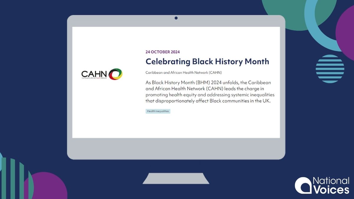 National Voices (@nvtweeting) on Twitter photo New on the blog 📢
👉nationalvoices.org.uk/blogpost/celeb…
This #BlackHistoryMonth, National Voices’ member <a href="/cahn_uk/">Caribbean & African Health Network</a> have held a series of brilliant events, including their Black History Month Gala and Civic Launch Event.
For <a href="/cahn_uk/">Caribbean & African Health Network</a>, #BlackHistoryMonth is more than just a month of New on the blog 📢
👉nationalvoices.org.uk/blogpost/celeb…
This #BlackHistoryMonth, National Voices’ member <a href="/cahn_uk/">Caribbean & African Health Network</a> have held a series of brilliant events, including their Black History Month Gala and Civic Launch Event.
For <a href="/cahn_uk/">Caribbean & African Health Network</a>, #BlackHistoryMonth is more than just a month of