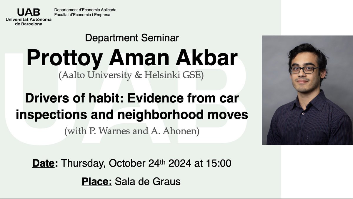 Today we have Prottoy Aman Akbar presenting at our Department Seminar

🕐 15:00
📍 Sala de Graus

<a href="/prottoyakbar/">Prottoy Aman Akbar</a>