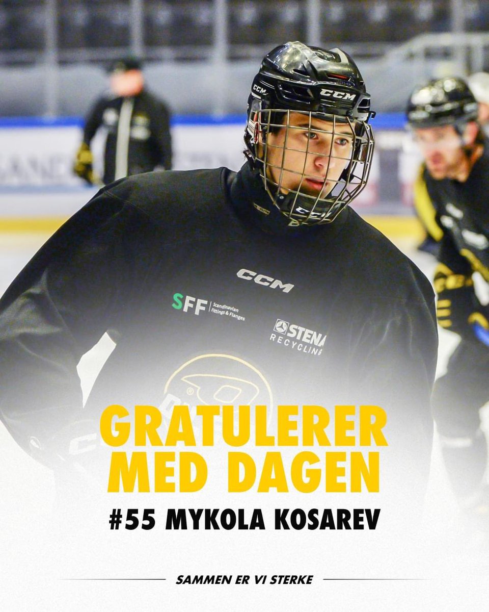 StavangerOilers's tweet photo. Den ukrainske unggutten fyller 17 år!🥳 Mykola er en hardtarbeidende back som en dag drømmer om NHL. Han er ikke helt komfortabel med å snakke norsk eller engelsk enda, men jobber med saken og overrasker fra tid til annen. Vi ønsker deg en vinnende dag og hjemmakamp. #hipphipp!🎉 https://t.co/YkafoGLaxC