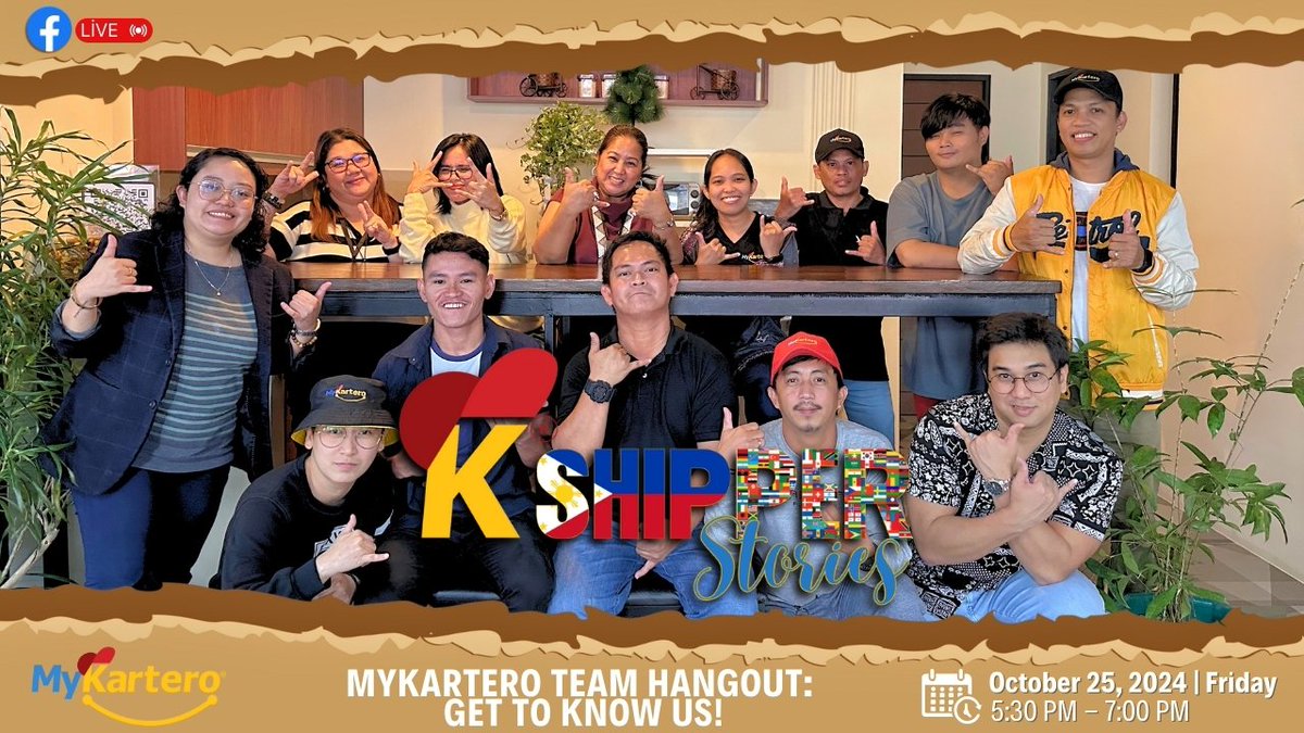 MyKartero's tweet photo. 📷Ka-Shippers Stories | Episode 6
Want to know more about the people behind MyKartero? 📷
Tune in to our live hangout and chat with the team tomorrow, October 25, 2024, 5:30 PM-7:00 PM. https://t.co/Iet9J16v6v