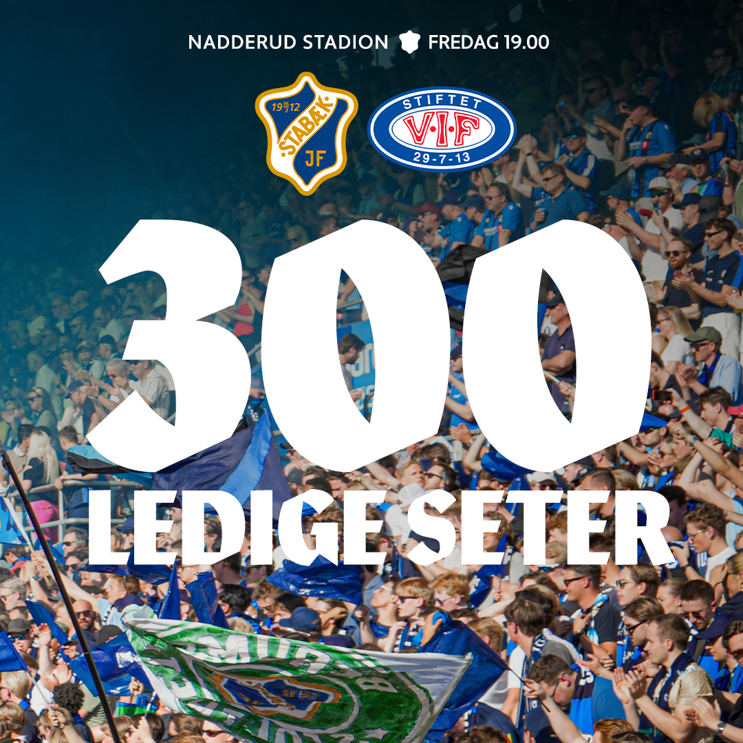 KUN 300 LEDIGE SETER‼️Det nærmer seg utsolgt, så skaff deg billett til morgendagens kamp nå⏰

Alt du trenger å vite før kampen finner du her: stabak.no/nyheter/for-ka…