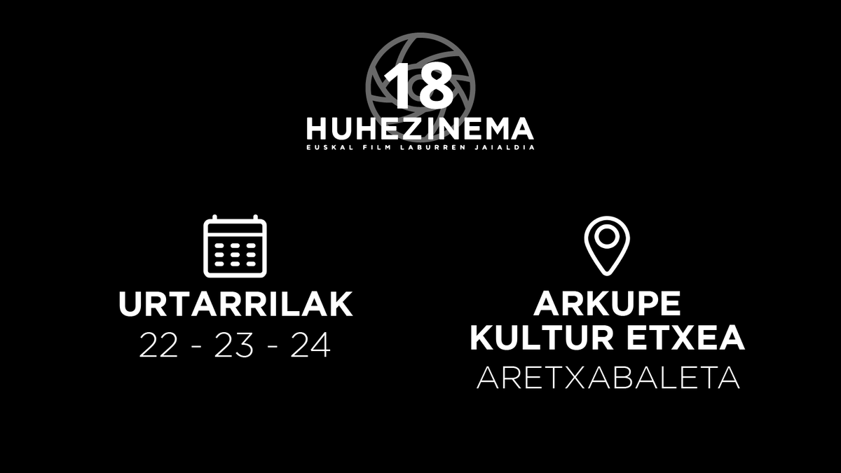 📢 Lanak bidaltzeko EPEA ZABALIK 2025eko urtarrilaren 22, 23 eta 24an egingo den Huhezinema jaialdiaren 18. ediziorako🎞️ 

📽️ Animatu eta bidali zure lana azaroaren 17a baino lehen!

ℹ️  Gehiago jakin nahi? huhezinema.eus

<a href="/Huhezi/">Huhezi (MU)</a> <a href="/MUnibertsitatea/">Mondragon Unibertsitatea</a> #zinema #IKO