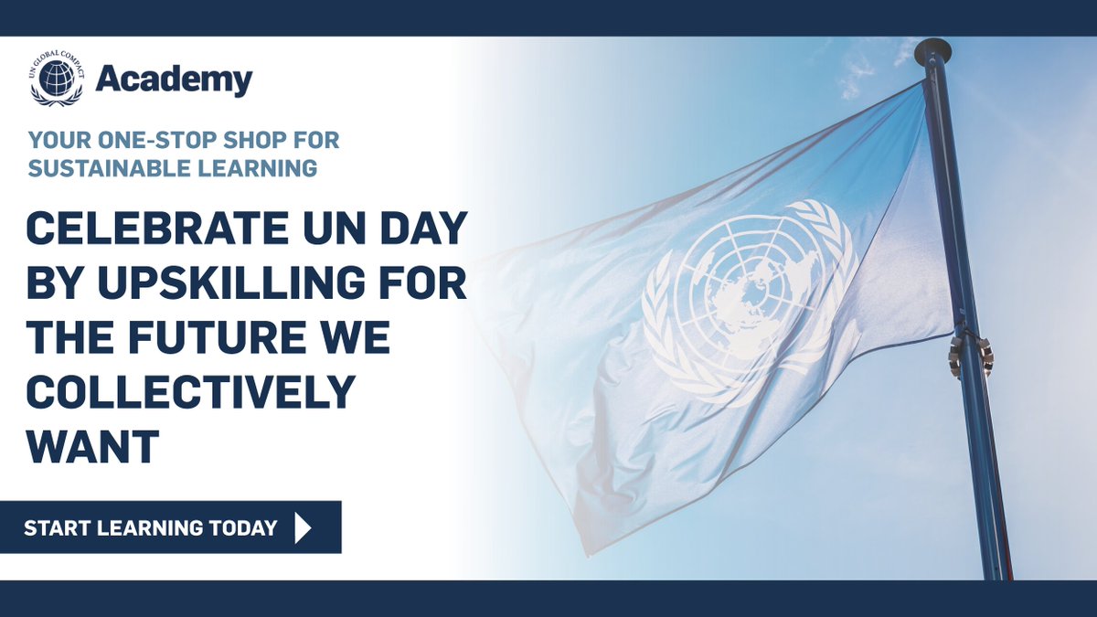 Happy #UNDay! Today, we celebrate 79 years of shared values and progress toward a better future. 📷📷
📷 Start learning today: academy.unglobalcompact.org/learn
📷 Learn even more: un.org/en/observances…