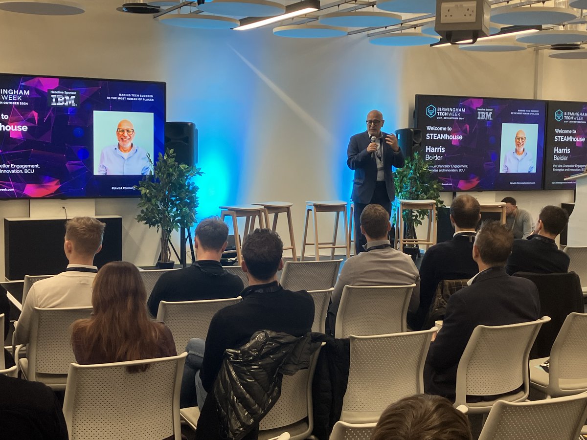 BCUBusiness's tweet photo. The next Sir Peter Rigby is somewhere in this city. Our job is to connect them to the opportunities to #ScaleUp their business. Harris Beider, PVC of @MyBCU  #BirminghamTechWeek #BTW2024 #TechWM #Leadership @STEAMhouseUK @TechWestMids https://t.co/StdLayc2MD 
@GrBhamChambers https://t.co/qKTH22d7hD