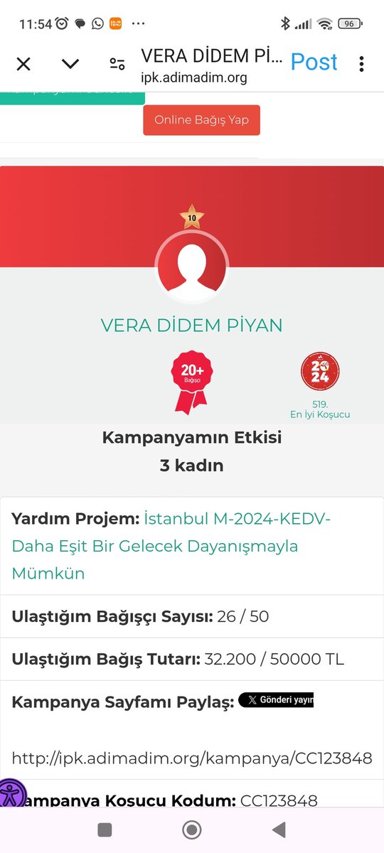 Hedefim için 3 kadına destek olmayı garantiledim ama ben 10 kadına ulaşmak istiyorum. Destekleriniz için çok teşekkür ederim ve daha çok kişiye ulaşmak için beni ortaya doğru salın bebişlerim