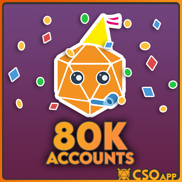 CSOapp's tweet photo. 🇬🇧 80k accounts already created on CSO! A huge thank you to our amazing community for your support 🙌✨
🇫🇷 80k comptes déjà créés sur CSO ! Un immense merci à toute notre incroyable communauté pour votre soutien 🙌✨
#ttrpg #jdr #virtualtabletop https://t.co/VAzemZGqPi
