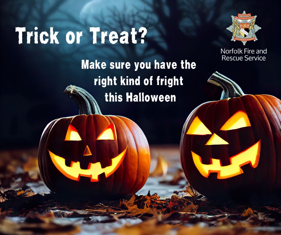 Make sure you have the right kind of fright this Halloween 👻 

Please use LED lights in your pumpkins and other decorations this year - they give a great glow and don't risk causing a fire 🎃 

Thank you for staying safe this Halloween 👍