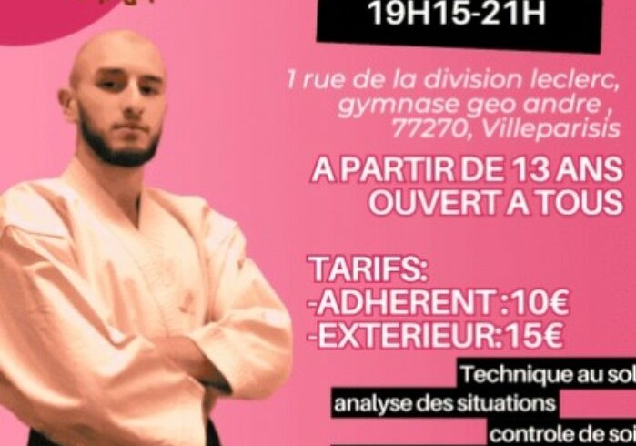 Villeparisis ► Stage self-défense   
⤵️
magjournal77.fr/mc-events/vill…
#Villeparisis #selfdéfense #karaté #défense #sécurité <a href="/Villeparisis77/">Villeparisis</a>
