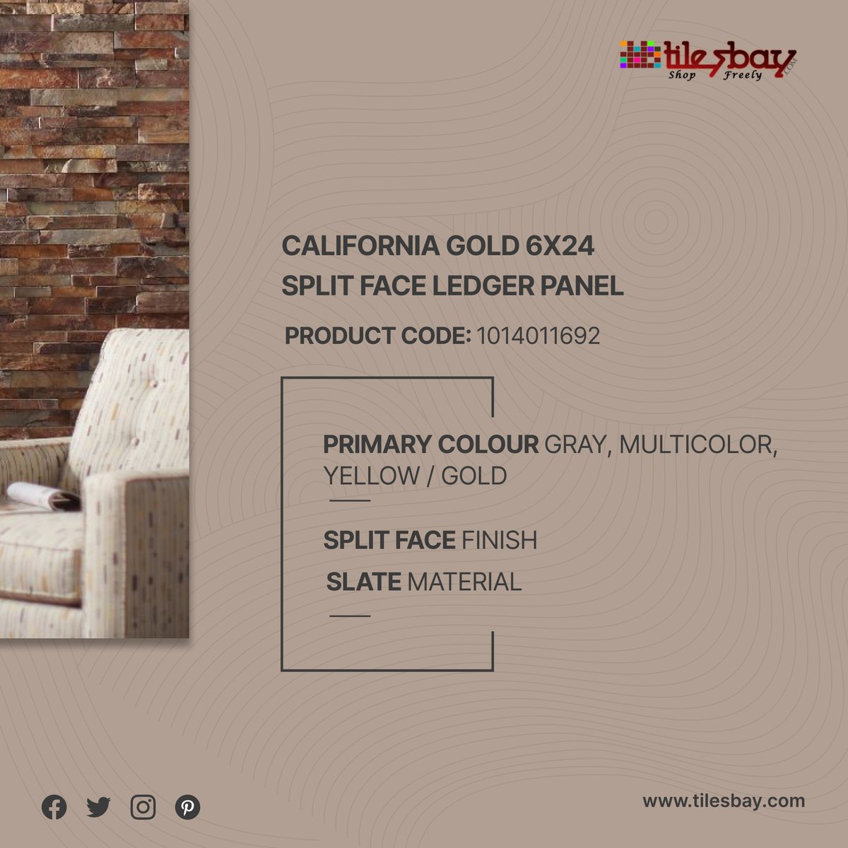tilesbay's tweet photo. Transform Your Space with California Gold Ledger Panels! With earthy tones of deep browns, grays, and rusty hues. Perfect for any design project, from living rooms to pool areas, these natural slate panels add depth and texture.
Ready to get started?
Visit https://t.co/8PXtnh8SeE https://t.co/wmKMVUBOgY