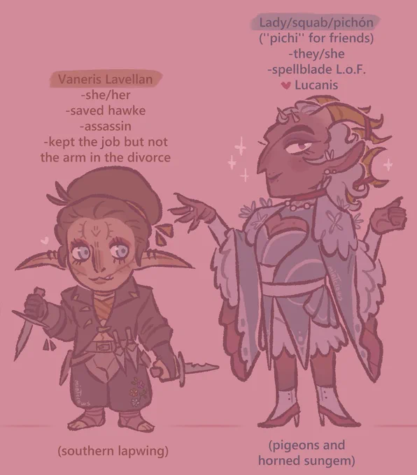 worldstate chibis for fun. also theyre all inspired by birds. look at my birds[#dragonage] 