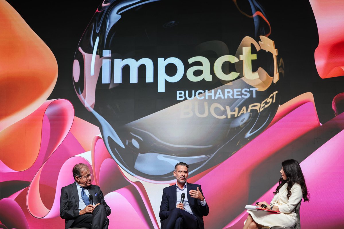 ghdif_org's tweet photo. Our CEO Dimitrios Kalogeropoulos in a panel discussion with Aleksandra Filipovic, NHS, and Alberto Costa, CEO ESO, on equity in cancer care and accelerating collaboration in precision oncology at Impact Bucharest.
#AI #PrecisionOncology #DigitalHealth https://t.co/H8XhSlDvm2 https://t.co/bMubVxlYPv
