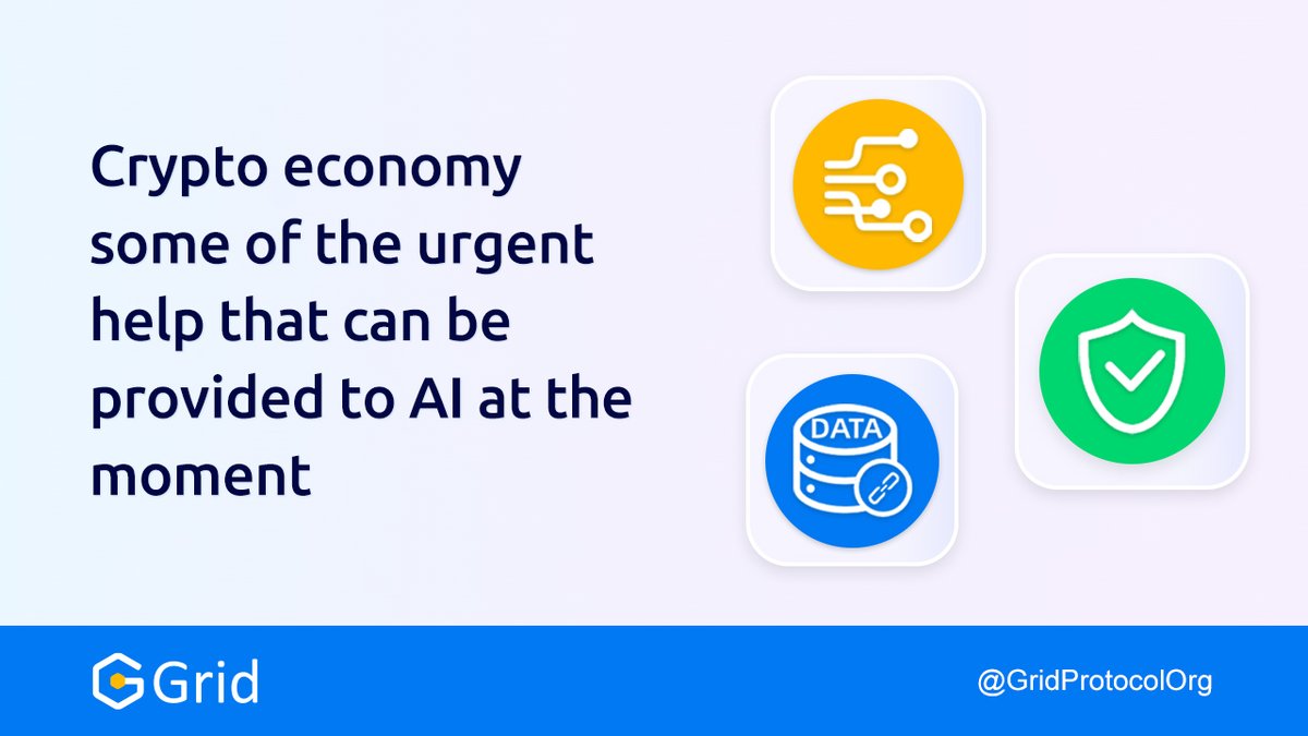 GridProtocolOrg's tweet photo. ๐ #Crypto economy some of the urgent help that can be provided to AI at the moment, such as computation, validation, data entitlement, and so on.
Blockchain is extremely important for #AI moving forward from the present day. ๐ก#DePIN #Grid #Computility https://t.co/AdRwQ86wgf
