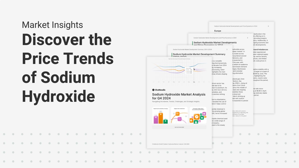 Curious about Sodium Hydroxide price trends? 📈CheMondis' new Market Insight services offer up-to-date data and analysis on price dynamics across continents.

Request the sodium hydroxide report today: bit.ly/4dWYCHh

#CheMondis #MarketInsights #SodiumHydroxide #NaOH