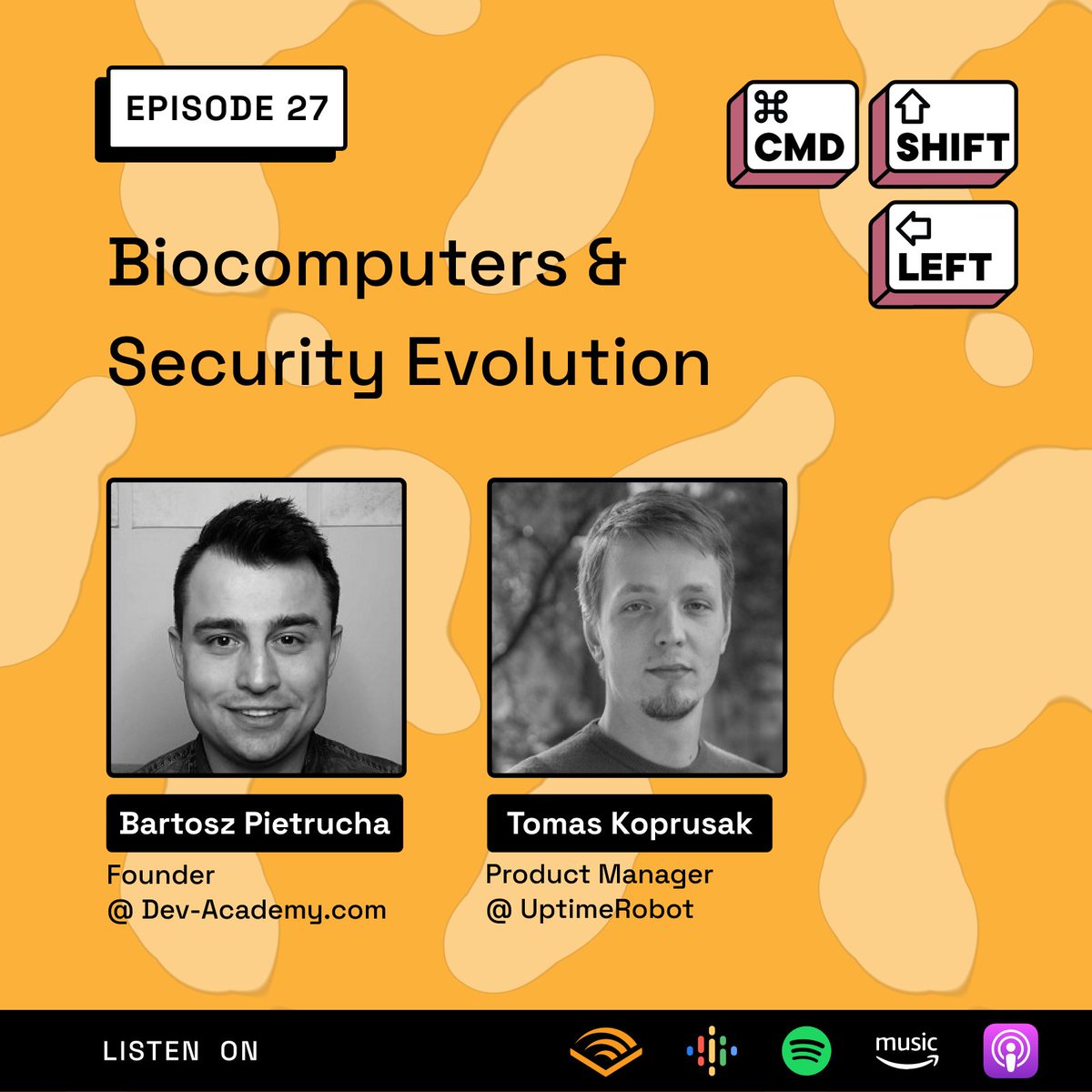 justshiftleft's tweet image. Join us with Bartosz Pietrucha (Founder,
Dev-Academy.com) and Tomas Koprusak (Product Manager, @uptimerobot) as we go into the future of tech and security! 

In this episode, we explore biocomputers, browser vulnerability threats, and engineers&apos; evolving role in balancing…