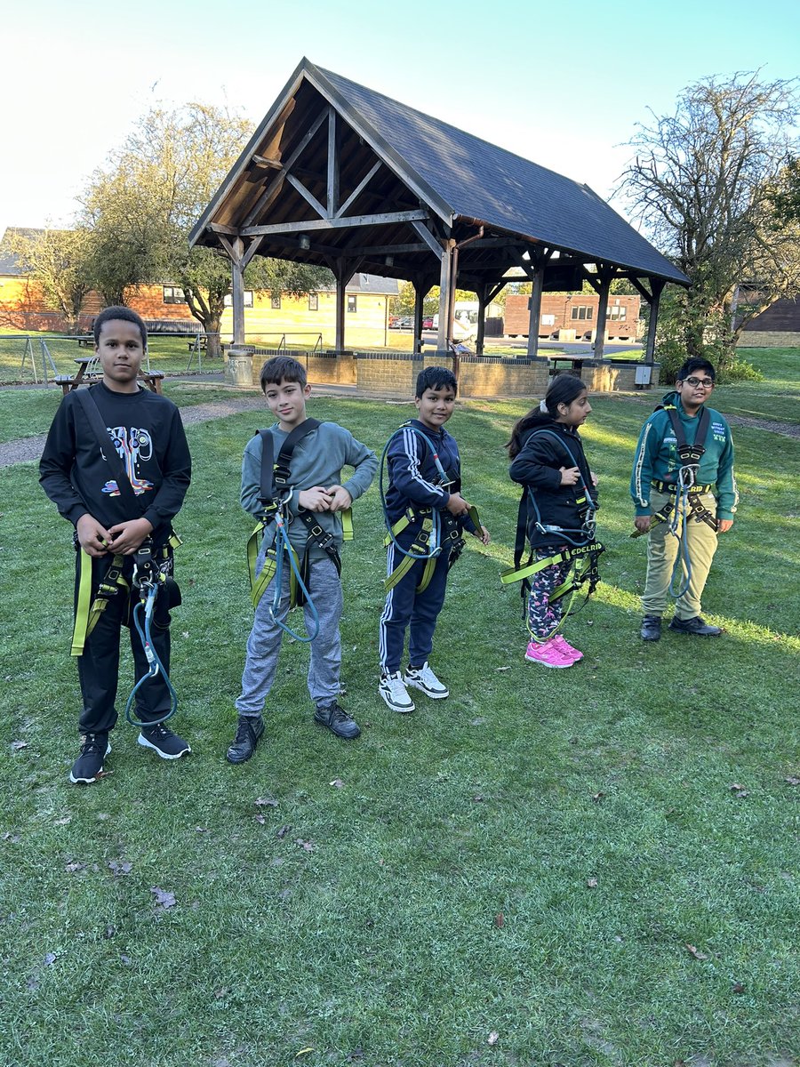 Harnesses and helmets on. We’re ready for activity number one 🧗