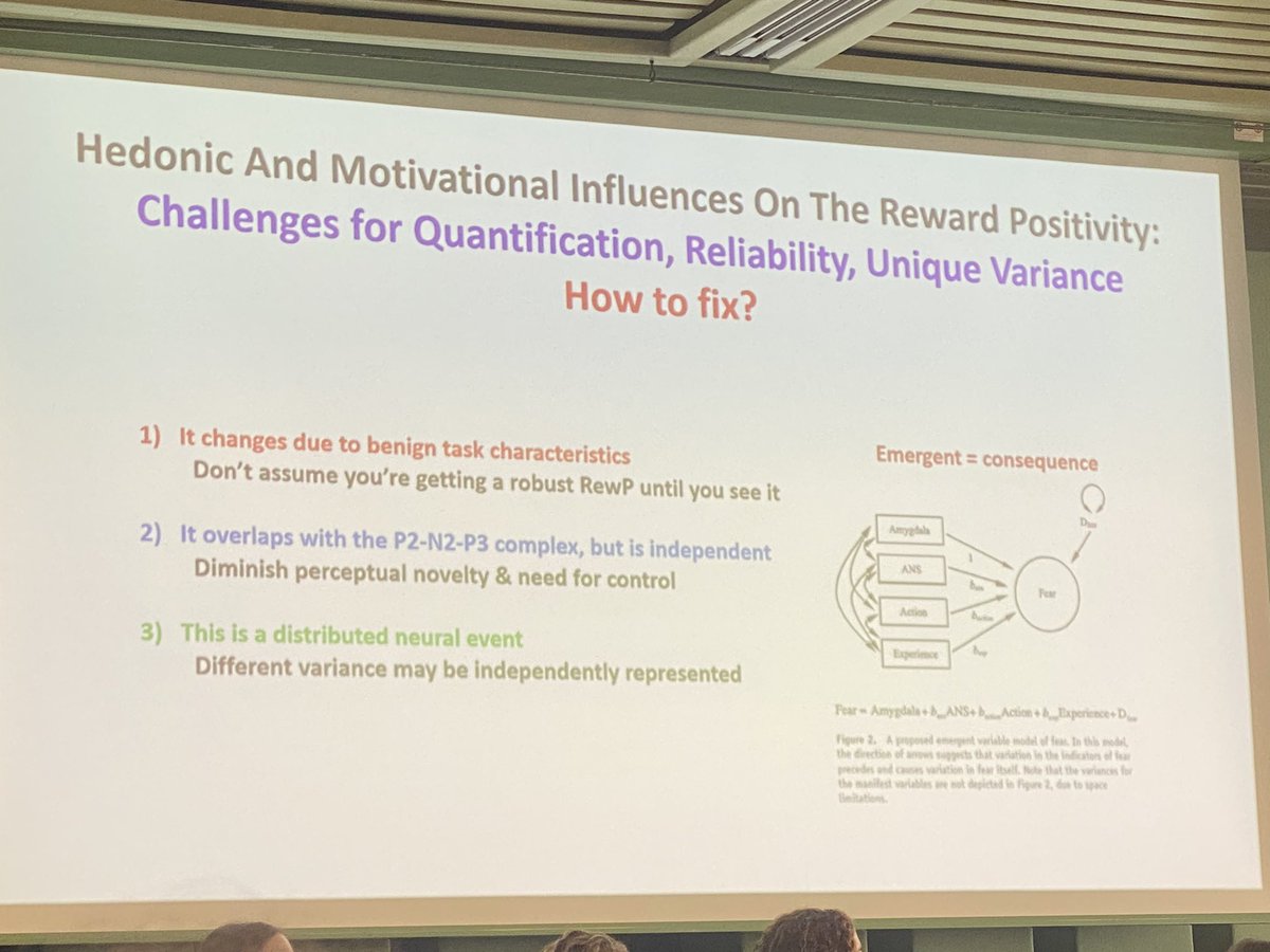 Grace Anderson (@geanderson_98) on Twitter photo James Cavanagh describes challenges in quantifying RewP, including its sensitivity to benign tasks characteristics - he suggests conceptualizing RewP as an outcome of several intersecting systems that can be shifted by task demands & affective influences <a href="/TheRealSPR/">TheRealSPR</a> #2024SPR James Cavanagh describes challenges in quantifying RewP, including its sensitivity to benign tasks characteristics - he suggests conceptualizing RewP as an outcome of several intersecting systems that can be shifted by task demands & affective influences <a href="/TheRealSPR/">TheRealSPR</a> #2024SPR